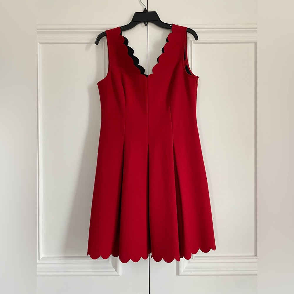 Banana Republic | Red Scalloped-Edge Mini Dress, Size 10